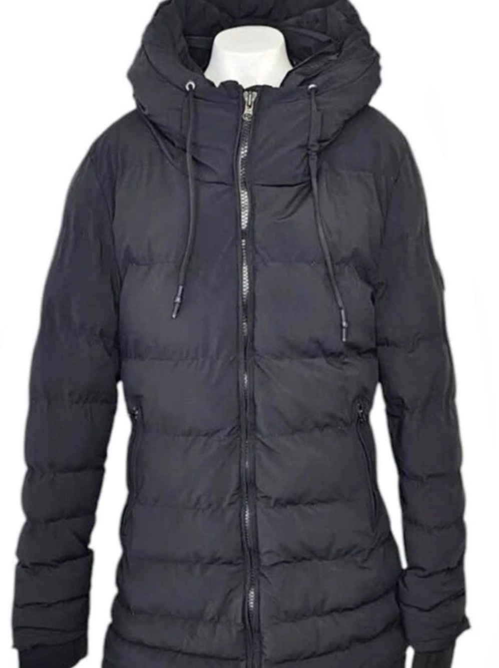 OXYGEN Black Hooded Puffer Coat Like New